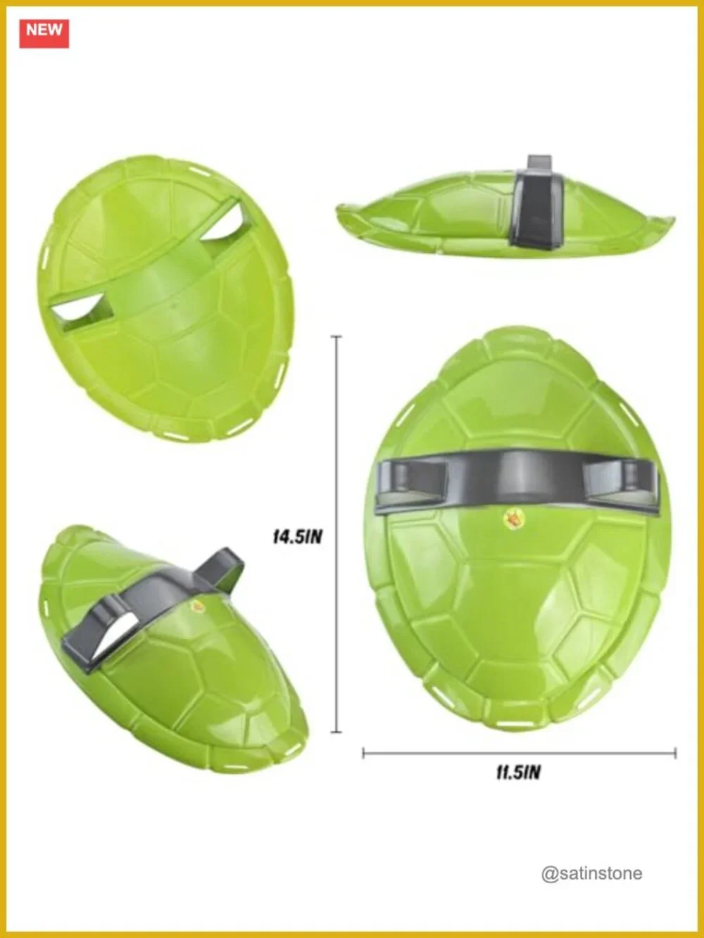 Kids Turtle Shell Costume Set with Eye Mask & Weapons, Halloween Cosplay Dress